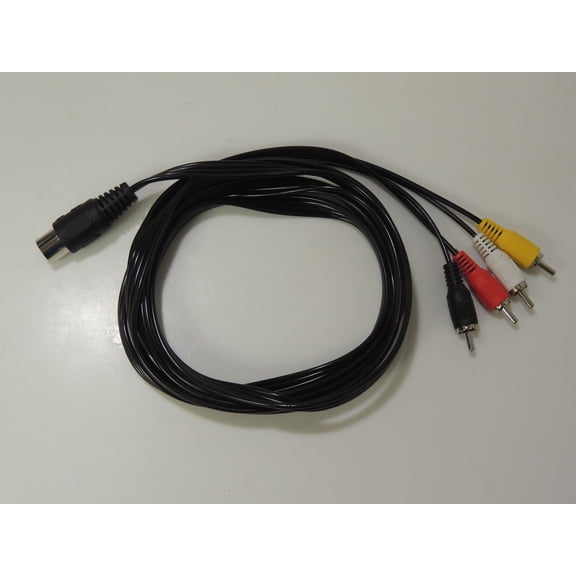 3' Replacement DIN Audio Video Composite Cable for Atari, Commodore, VIC and Texas Instruments Computers