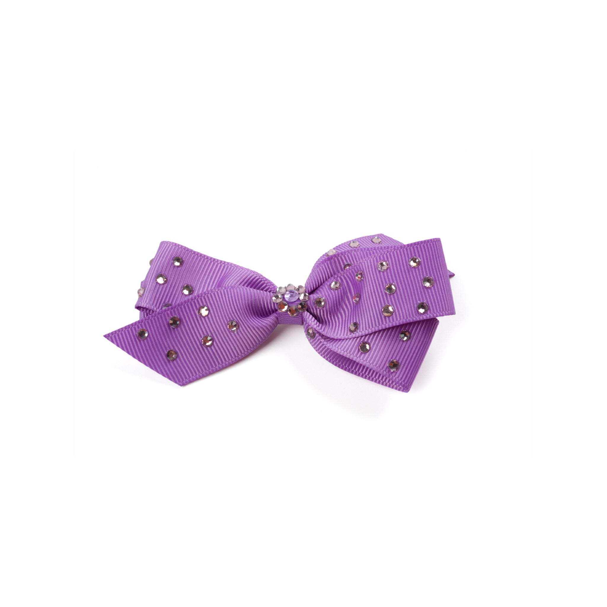 GOGIRL! USA Rhinestone Studded Hair Bows, Purple for All  display picture 1