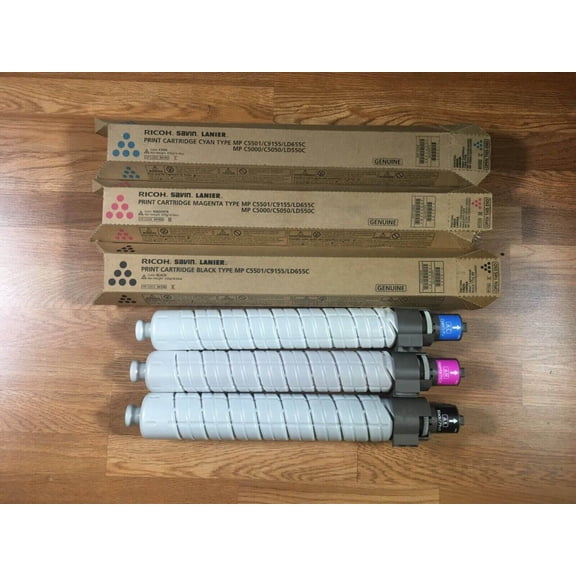 3 Ricoh Savin Lanier MP C5501 CMK EDP 841455 841454 841582 FedEx 2Day Air!!