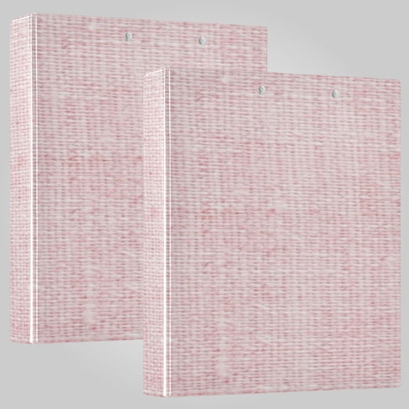 3 Ring Binder 1.5 inch Round Rings with Interior Pockets Binders Organizer Office School 1Pack Dusty Pink Linen Weave Texture