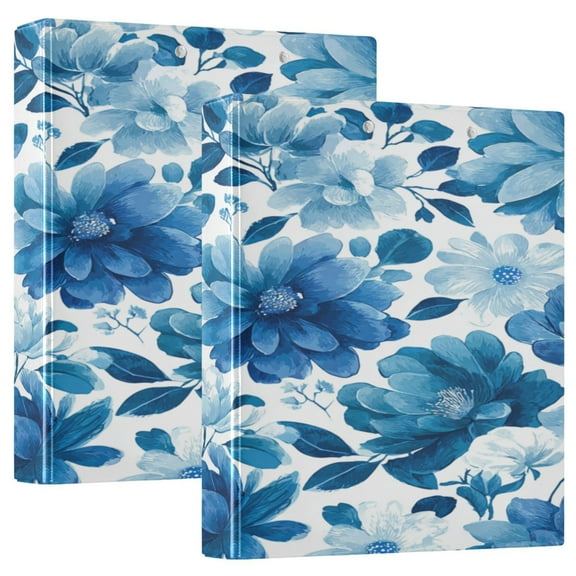 3 Ring Binder 1.5 inch Round Rings with Interior Pockets Binders Organizer Office School 1Pack Large Blooms