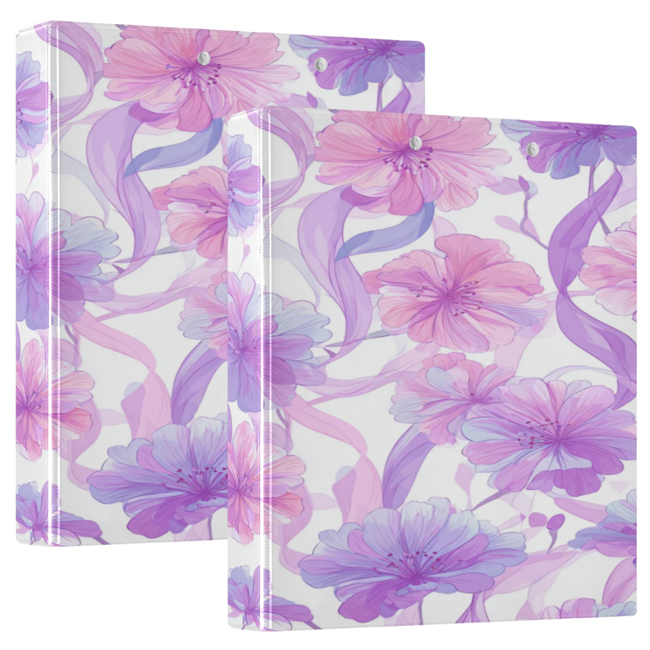 Light Binders 3 Ring Binder 1.5 inch Round Rings with Interior Pockets Binders ...