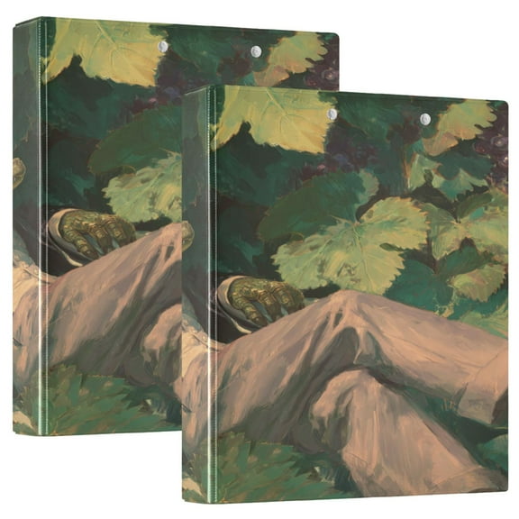 3 Ring Binder 1.5 inch Round Rings with Interior Pockets Binders Organizer Office School 1Pack Mr. Crocodile