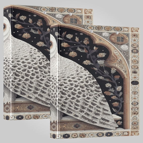 3 Ring Binder 1.5 inch Round Rings with Interior Pockets Binders Organizer Office School 1Pack The Owl Family