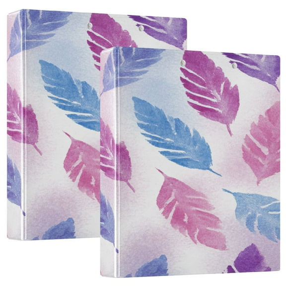 3 Ring Binder 1.5 inch Round Rings with Interior Pockets Binders Organizer Office School 1Pack Watercolor Pastel in Pink