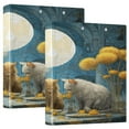 thumbnail image 1 of 3 Ring Binder 1.5 inch Round Rings with Interior Pockets Binders Organizer Office School 2Pack A Party for Three Cats, 1 of 10