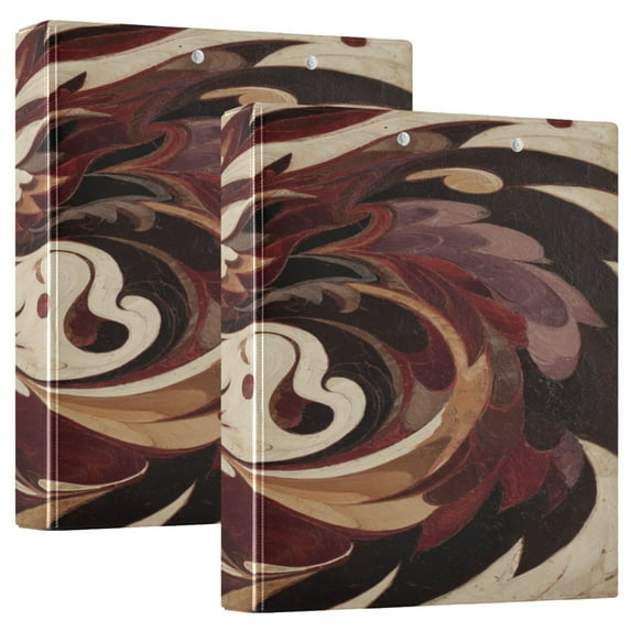 3 Ring Binder 1.5 inch Round Rings with Interior Pockets Binders Organizer Office School 2Pack Abstract Dragon Painting