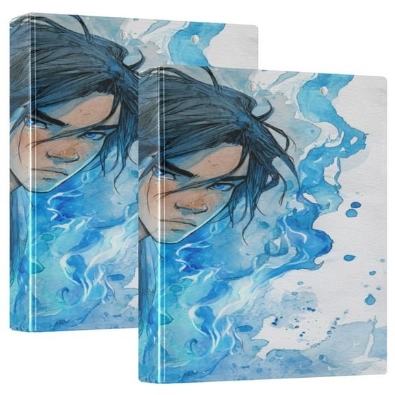 3 Ring Binder 1.5 inch Round Rings with Interior Pockets Binders Organizer Office School 2Pack Blue Magic Boy