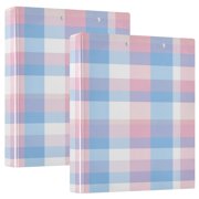 3 Ring Binder 1.5 inch Round Rings with Interior Pockets Binders Organizer Office School 2Pack Blue and Pink Phone Wallpaper