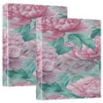 thumbnail image 1 of 3 Ring Binder 1.5 inch Round Rings with Interior Pockets Binders Organizer Office School 2Pack Soft Pink Peony Pattern, 1 of 10