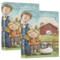 thumbnail image 1 of 3 Ring Binder 1.5 inch Round Rings with Interior Pockets Binders Organizer Office School 2Pack The Farm Family, 1 of 10