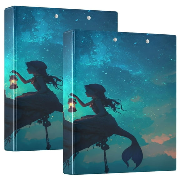 3 Ring Binder 1.5 inch Round Rings with Interior Pockets Binders Organizer Office School 2Pack The Girls' Pact