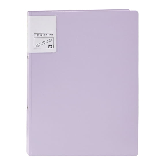 3 Ring Binder 1 Inch Clear Cover Folder, Purple Planner Binder with Metal Corners, 12.60 x 9.80 in