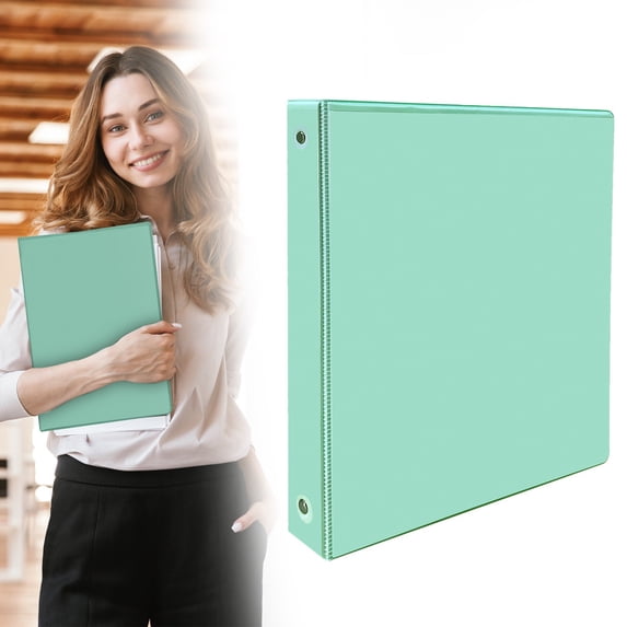 3 Ring Binder 1 Pack, 1.5 Inch Binder Clear View Binders , Round Ring Binder for Office & School Supplies Organize,Green Binder