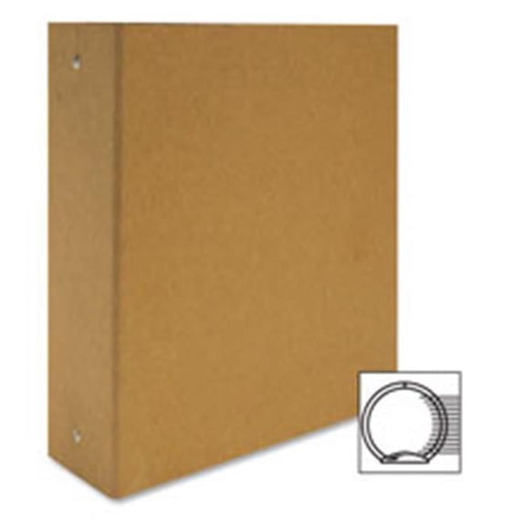 3-Ring Binder, 3.0 in. Round, Brown-Kraft