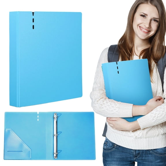 3 Ring Binder A4 Document Organizer,Plastic Pocket Folders With Brads,Durable Pp Plastic File Folder With Metal Rings,Professional Presentation Binder For Office Supplies,Classroom Supplies