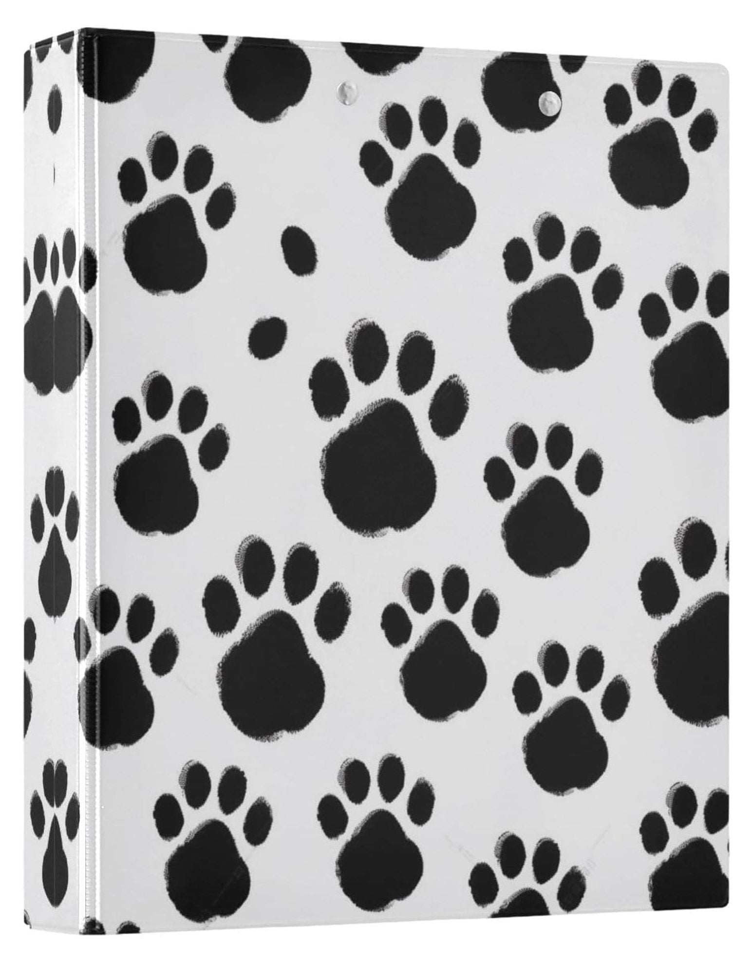 Bindeb Notebook 3 Ring Binder Black Paws Print 1.5 Inch Round Ring Binders View Binder ...