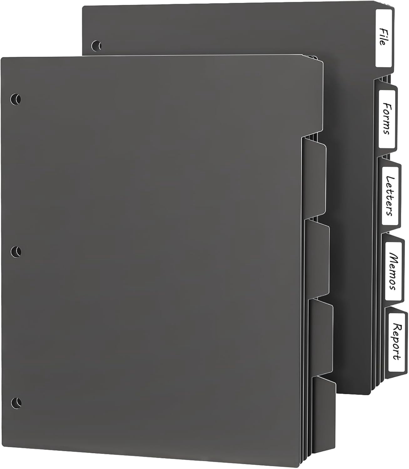 3 Ring Binder Dividers with 5 Tabs, 10 Pcs Binder Dividers, 1/5 Cut ...
