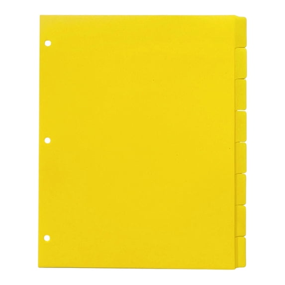 3 Ring Binder Dividers with 8-Tabs, Letter Size PP Binder Dividers, Thickened Plastic Index Dividers, Flexible Crack-Proof Waterproof Index Divider Sheets, Page Divider Sheets for Document Sorting