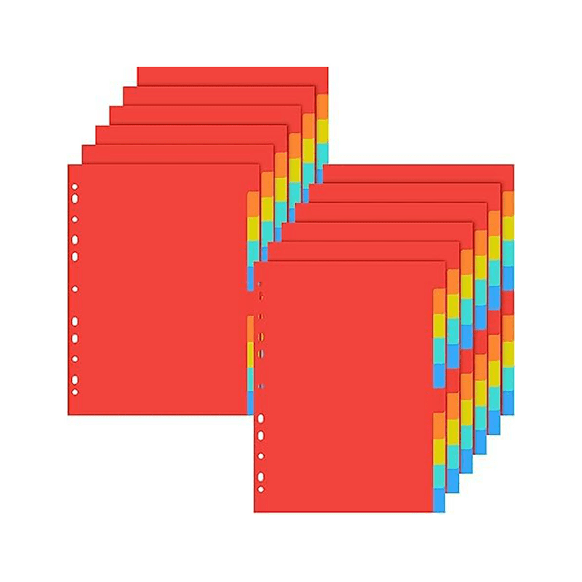 3 Ring Binder Dividers with Tabs Letter Size Notebook Dividers 5 Colors