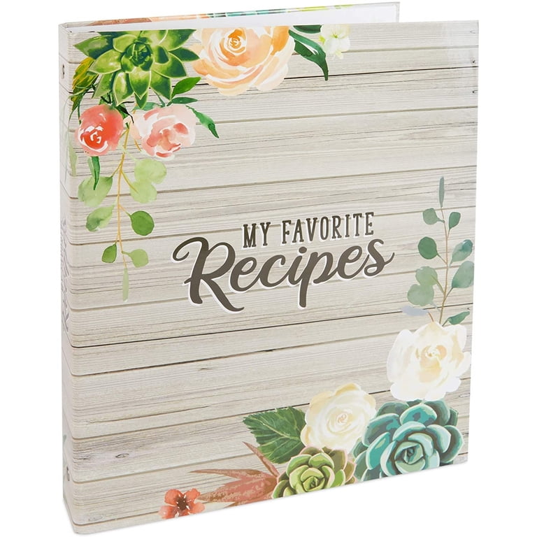 recipe card binder walmart Amazon.com: Aesthetic Recipe Binder with Polyester Waterproof cloth Cover -  The Perfect Recipe Book with Plastic Sleeves to Write in Your Own Recipes