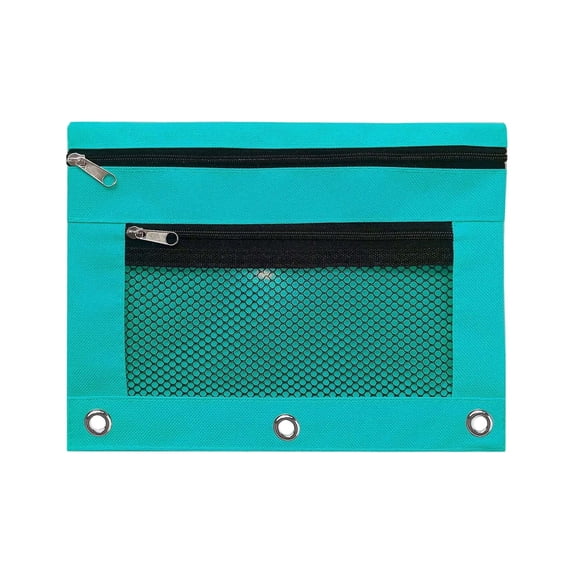 3-Ring Binder Pencil Pouch Clear PVC Zipper Document Bag 9.8x7.1 Inch Detachable Folder Large Capacity Office Supplies Organization()