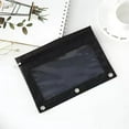 thumbnail image 1 of 3-Ring Binder Pencil Pouch - Clear Zippered Supply Case office Organizer Detachable Folder Insert College Essential Supply(Black), 1 of 3