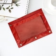 thumbnail image 1 of 3 Ring Binder Pencil Pouch - Large Clear Window Pen Case with Grommets, Waterproof Diamond-Weave Fabric, Heavy Duty Metal Zipper, 1 of 6