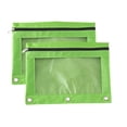 thumbnail image 1 of 3 Ring Binder Pencil Pouch with Reinforced Eyelets, Fabric Stationery Organizer with Transparent Compartment, Large Capacity Storage Bag for Office and Household Daily Stationery Arrangement, 1 of 6