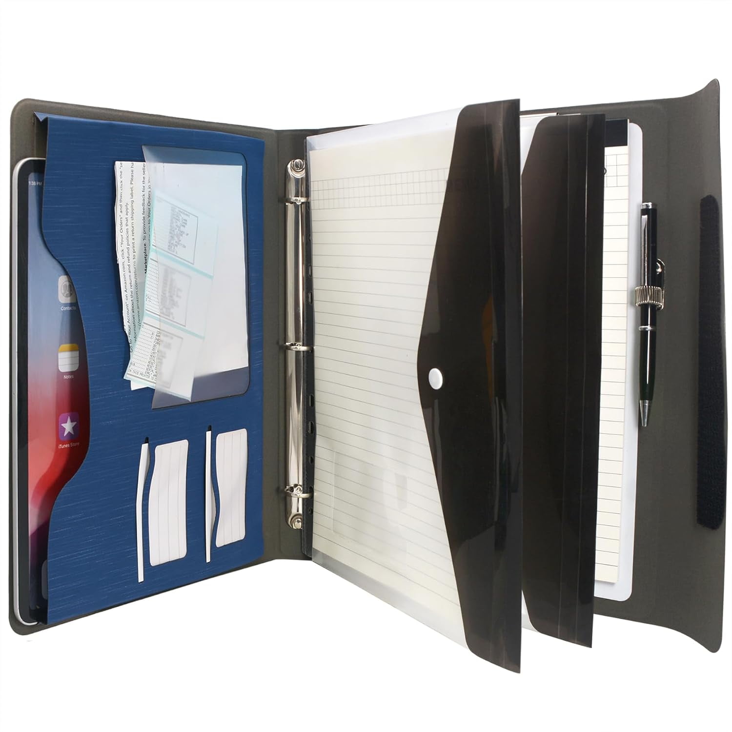 3-Ring Binder Portfolio with Whiteboard Clipboard and Expanded Document ...