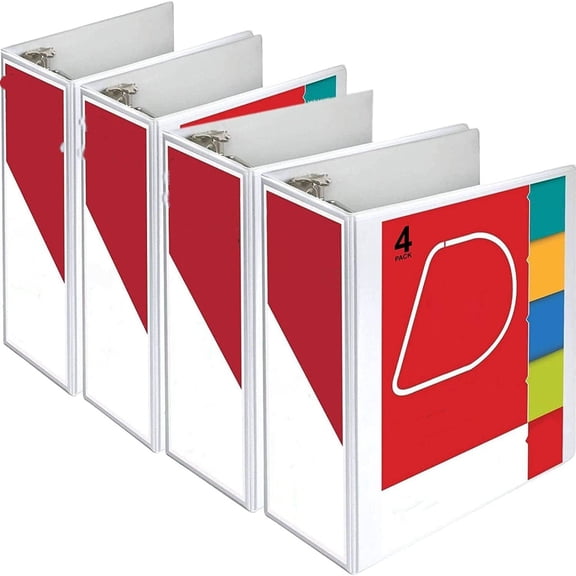3 Ring Binder, Professional D Ring 5 Inch, Presentation Folder for Standard Pages 8.5 x 11 with Pockets