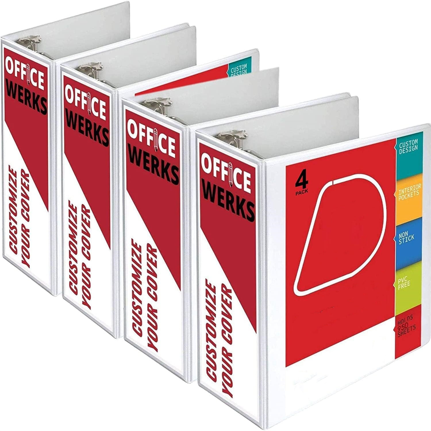 3 Ring Binder, Professional D Ring 5 Inch, Presentation Folder for Standard Pages 8.5 x 11 with Pockets