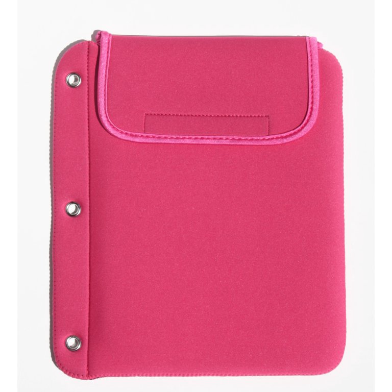 3-Ring Binder Tablet Cubbie Lightweight Protective Neoprene Case For iPads  & Tablets - Pink 