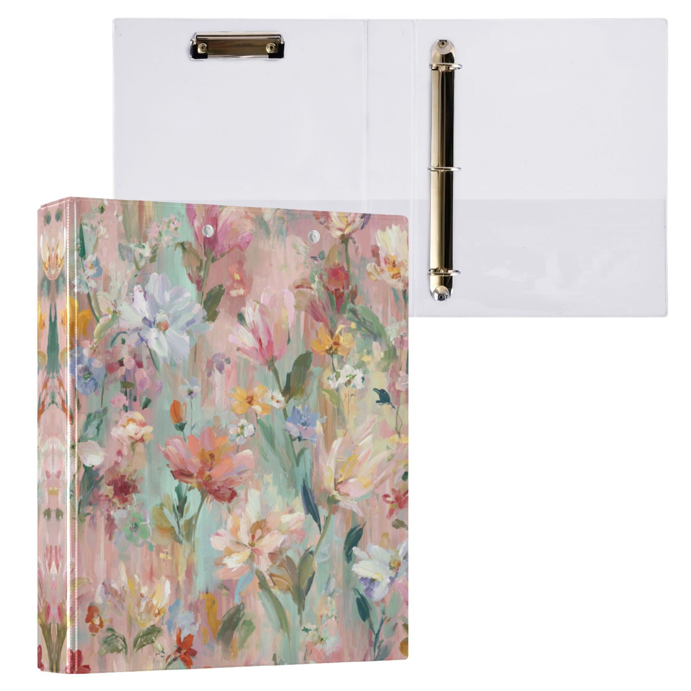 3 Ring Binder with Flattened Metal Clip 1.5