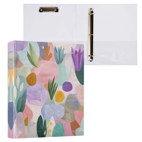 3 Ring Binder with Flattened Metal Clip 1.5