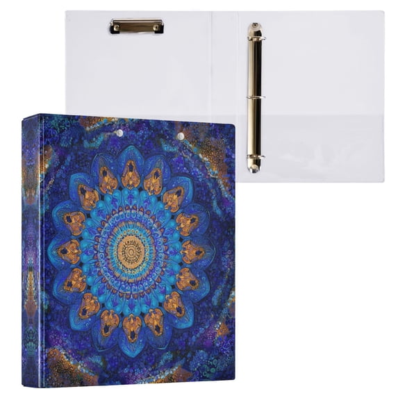 3 Ring Binder with Flattened Metal Clip 1.5