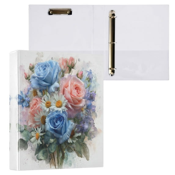 3 Ring Binder with Flattened Metal Clip 1.5