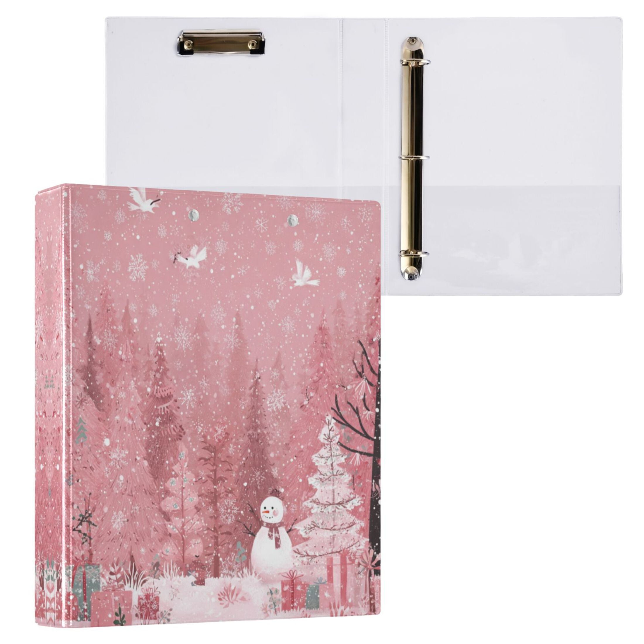 3 Ring Binder with Flattened Metal Clip 1.5