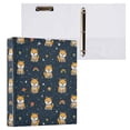 3 Ring Binder with Flattened Metal Clip 1.5