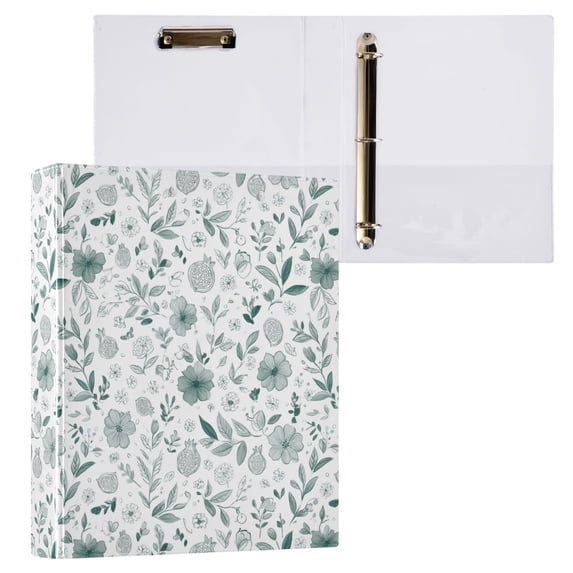 3 Ring Binder with Flattened Metal Clip 1.5