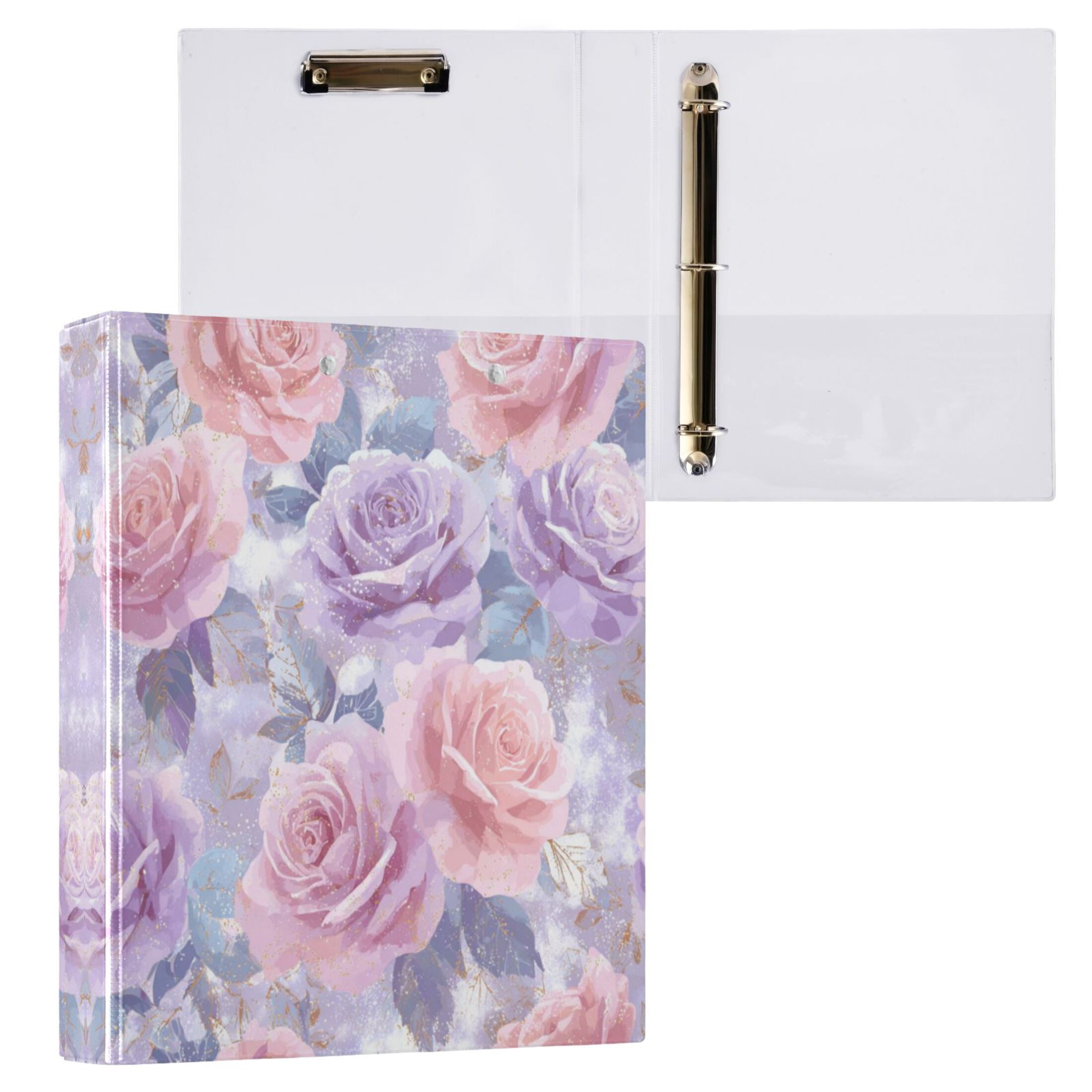 3 Ring Binder with Flattened Metal Clip 1.5