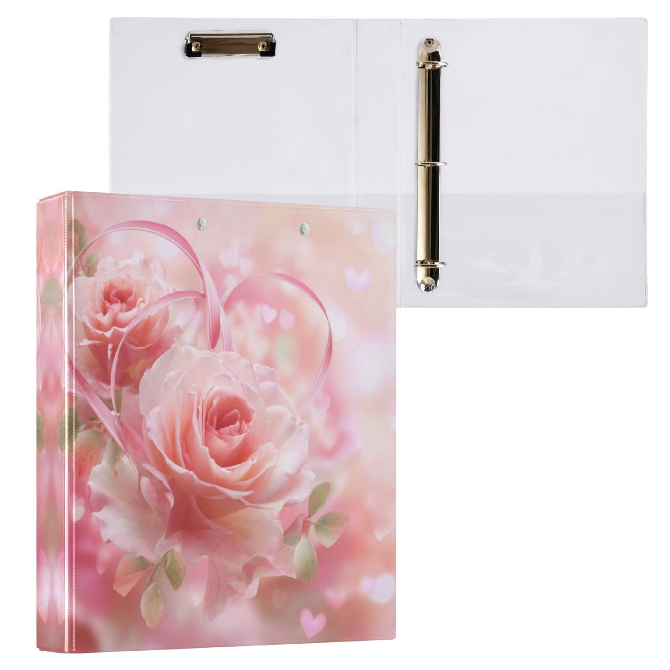3 Ring Binder with Flattened Metal Clip 1.5