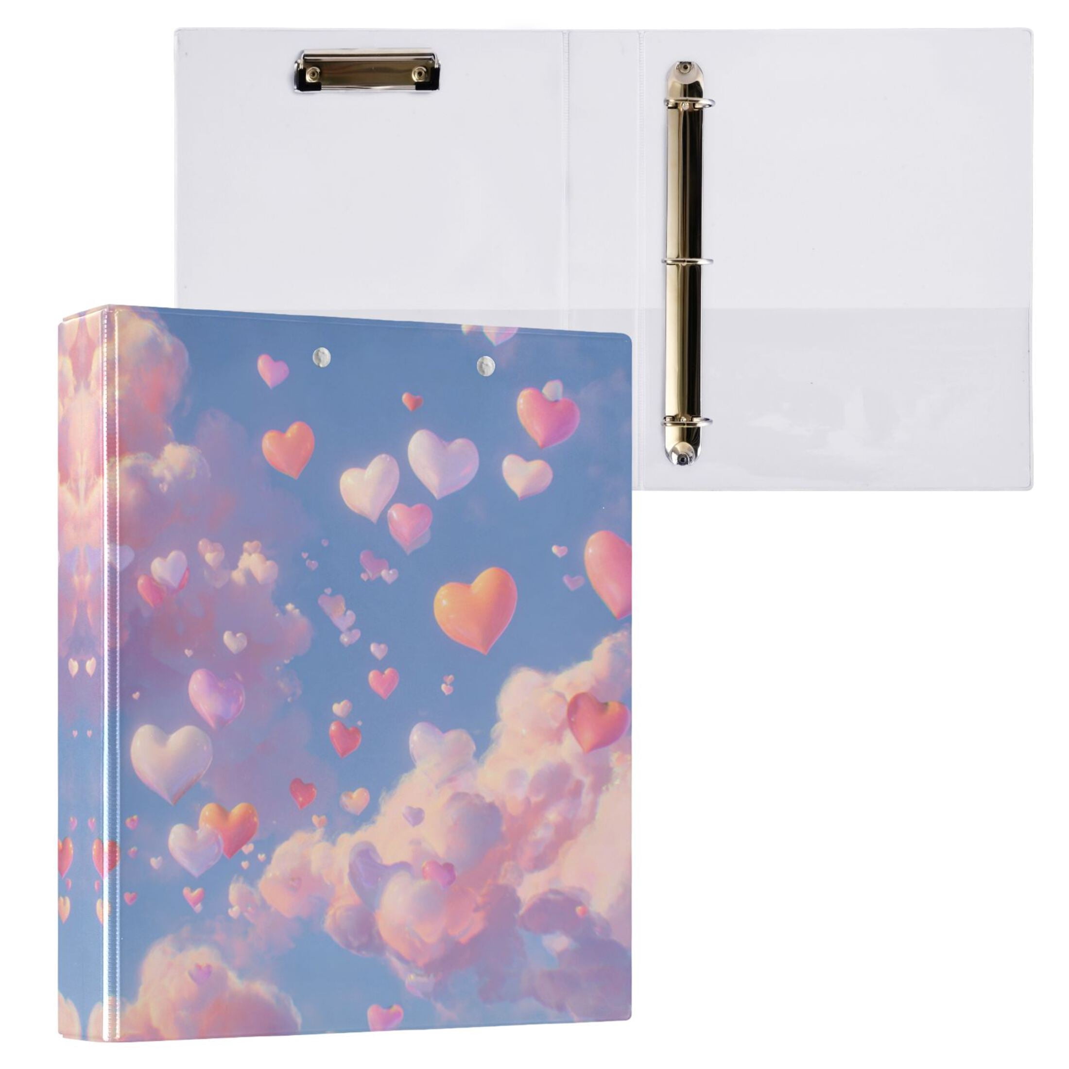 3 Ring Binder with Flattened Metal Clip 1.5