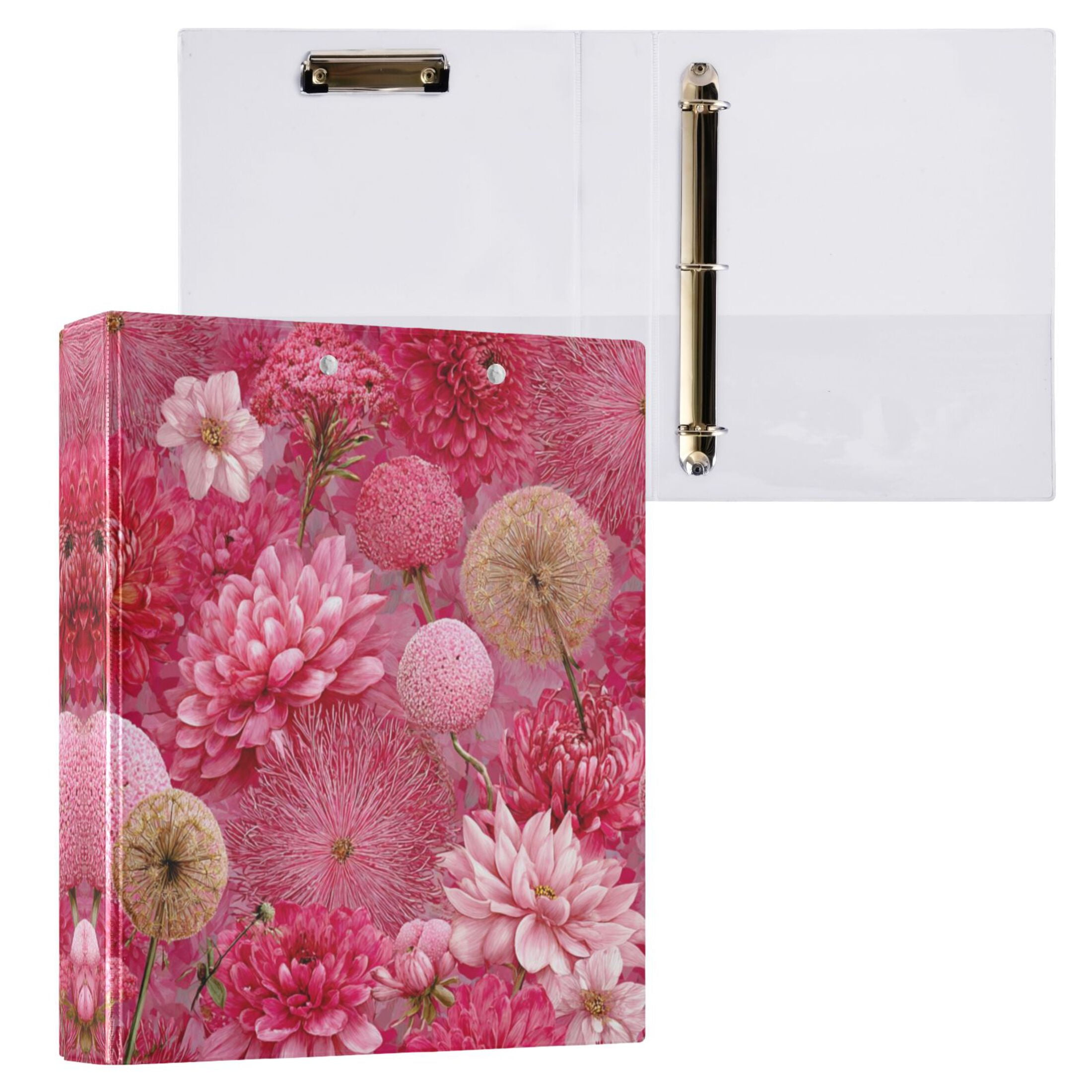 3 Ring Binder with Flattened Metal Clip 1.5