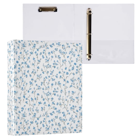 3 Ring Binder with Flattened Metal Clip 1.5