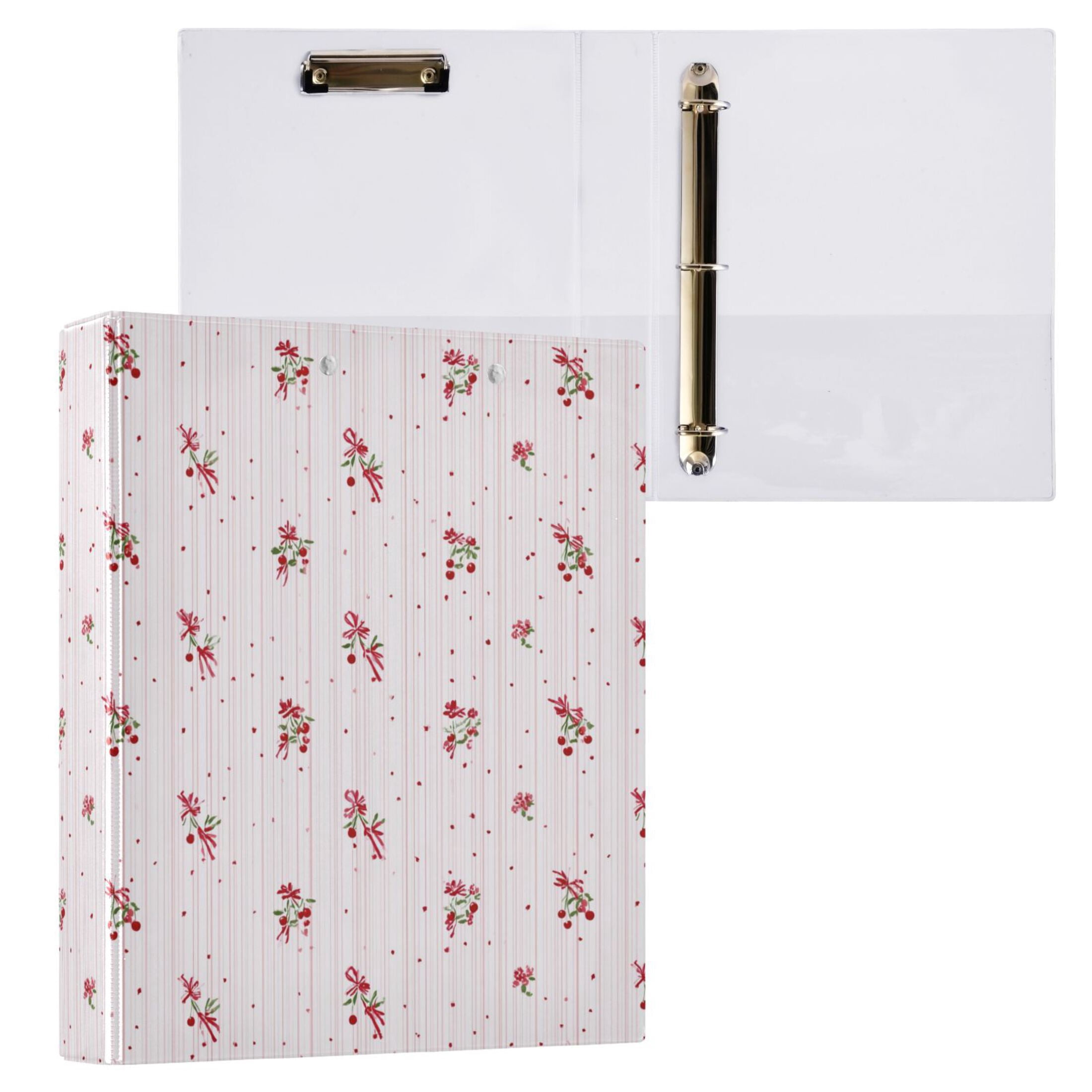 3 Ring Binder with Flattened Metal Clip 1.5