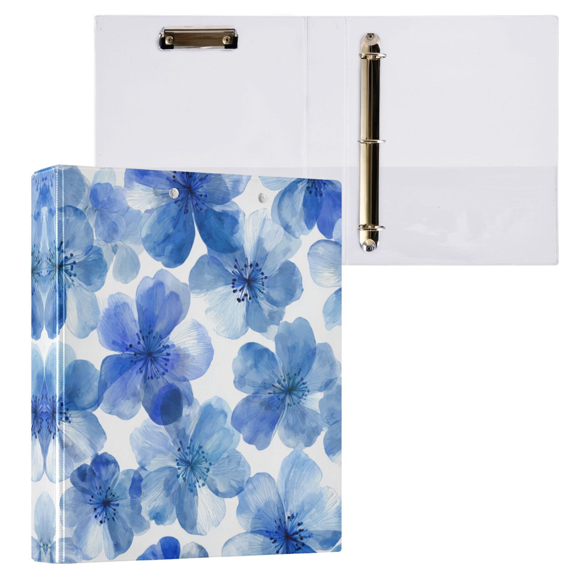 3 Ring Binder with Flattened Metal Clip 1.5