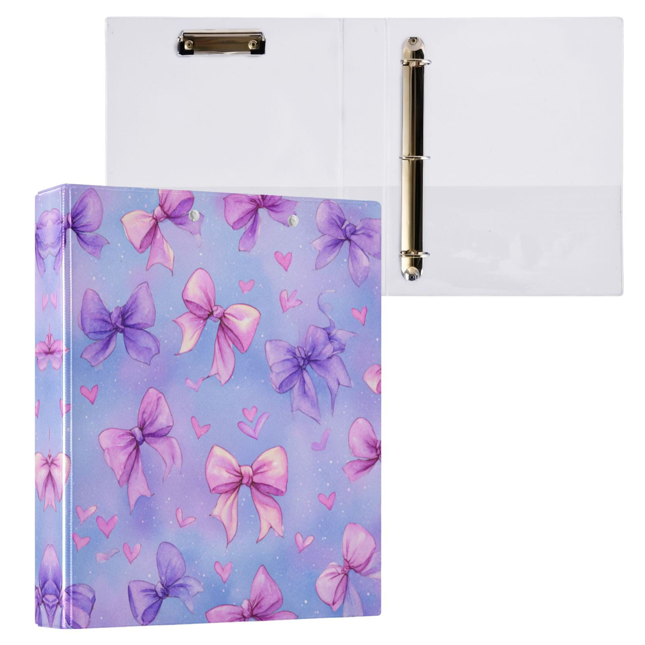 3 Ring Binder with Flattened Metal Clip 1.5