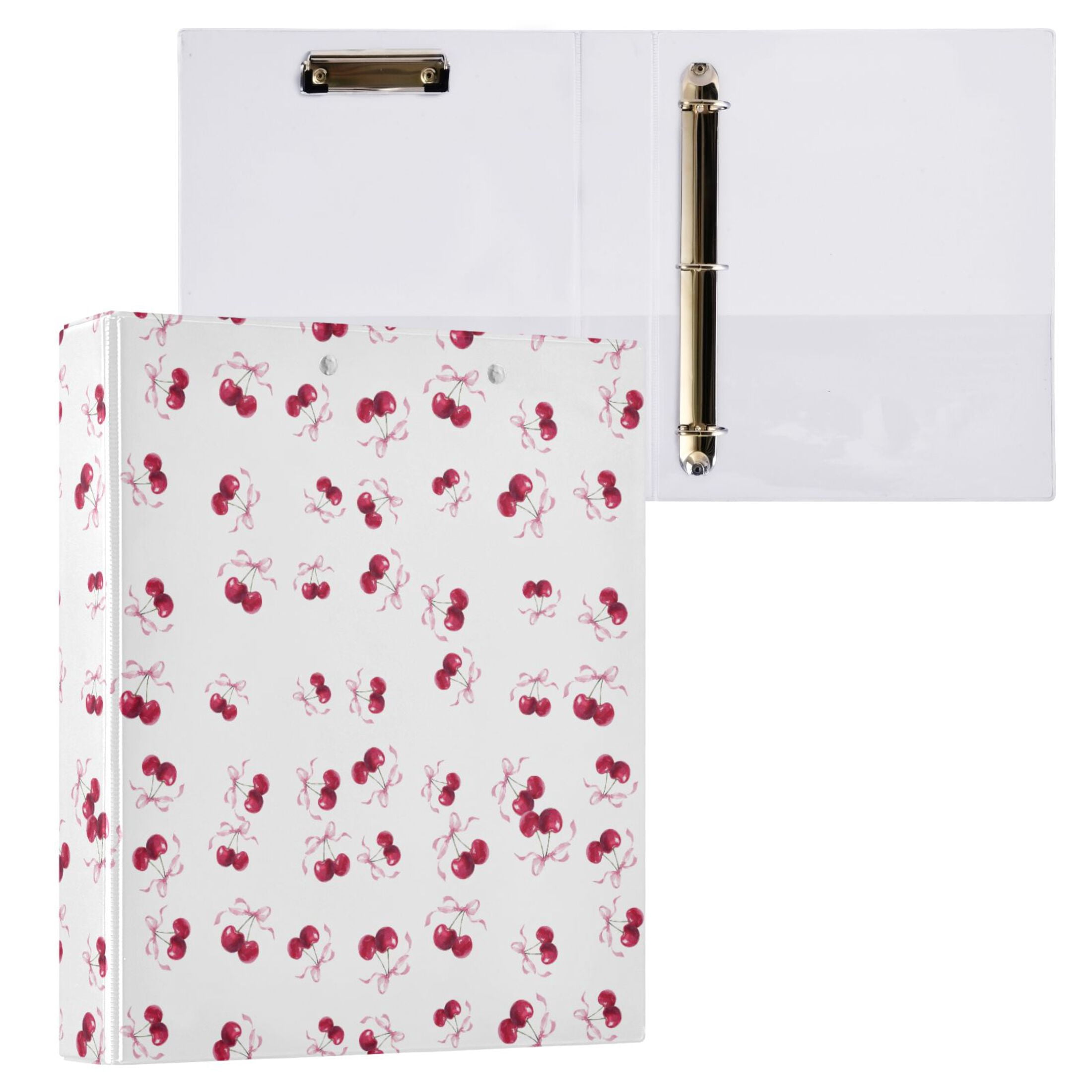 3 Ring Binder with Flattened Metal Clip 1.5
