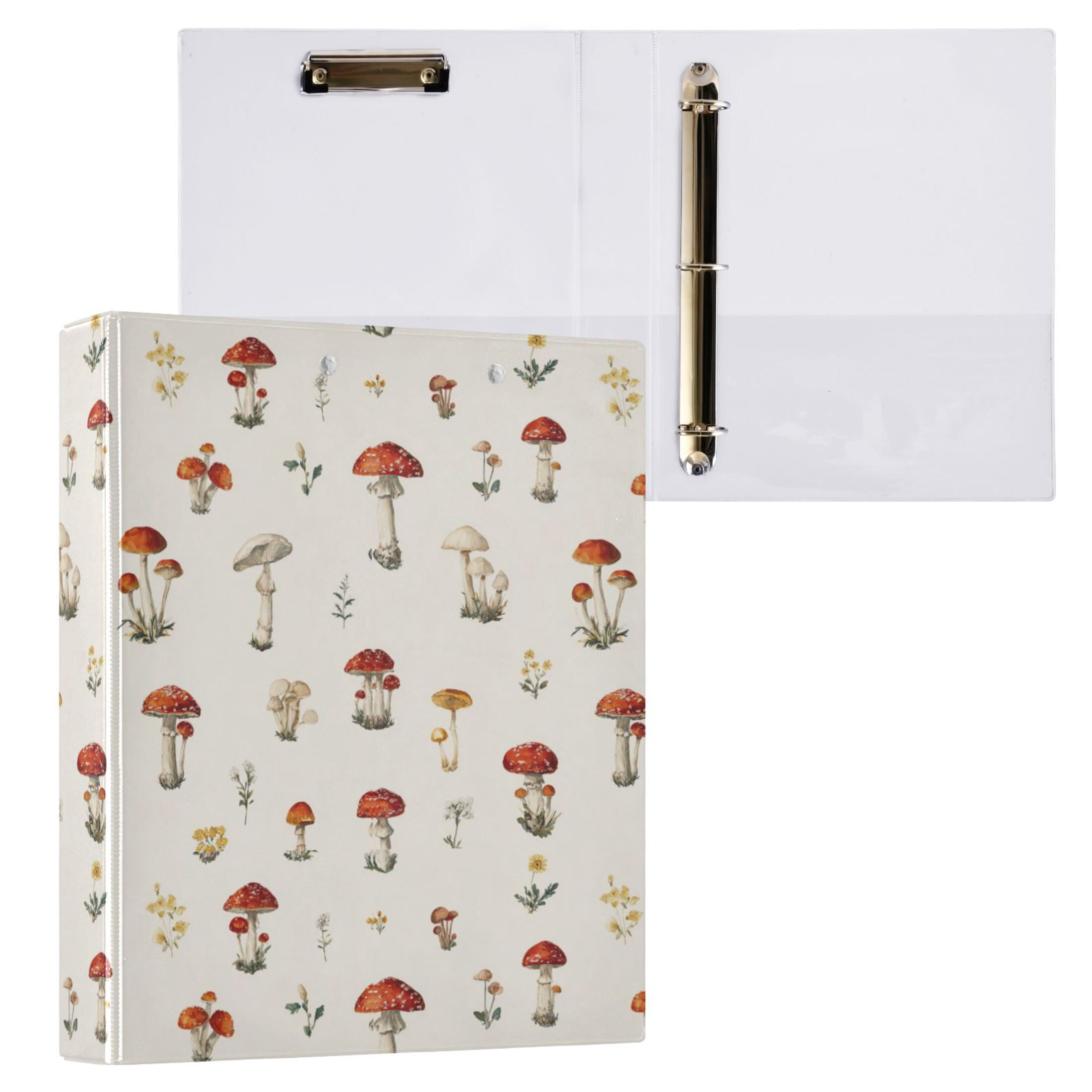 3 Ring Binder with Flattened Metal Clip 1.5
